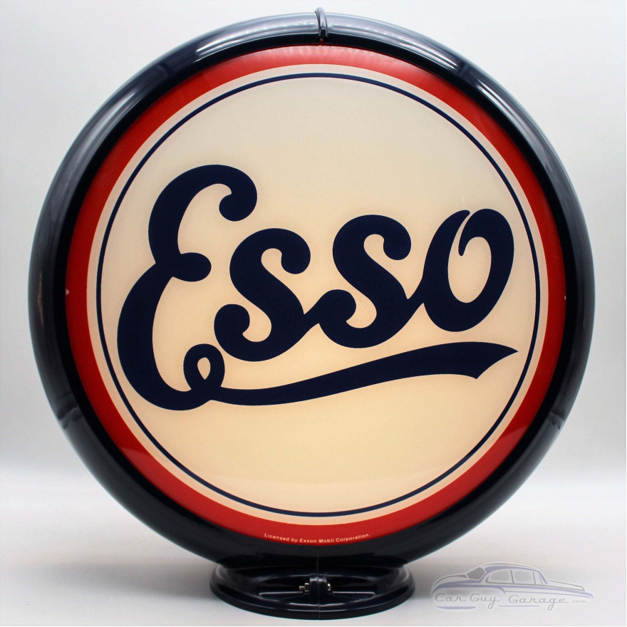 Esso Script Glass Gas Pump Globe Lamp - 16.5" x 18.75" x 8"