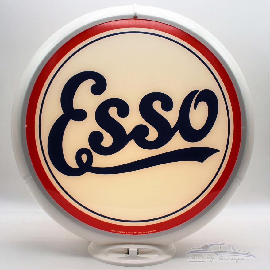 Esso Script Glass Gas Pump Globe Lamp - 16.5" x 18.75" x 8"