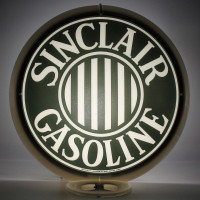 Sinclair Stripes Glass Gas Pump Globe Lamp - 16.5" x 18.75" x 8"