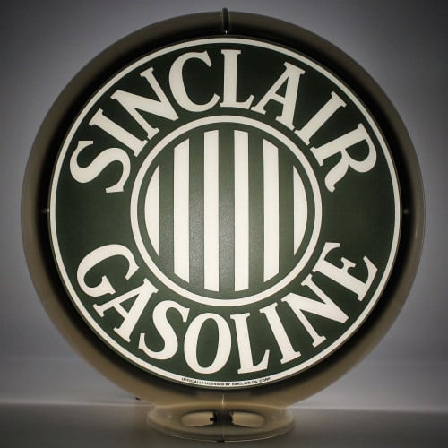 Sinclair Stripes Glass Gas Pump Globe Lamp - 16.5" x 18.75" x 8"