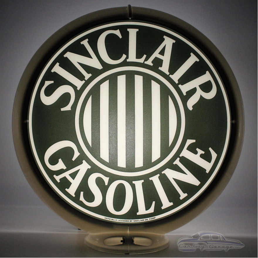 Sinclair Stripes Glass Gas Pump Globe Lamp - 16.5" x 18.75" x 8"