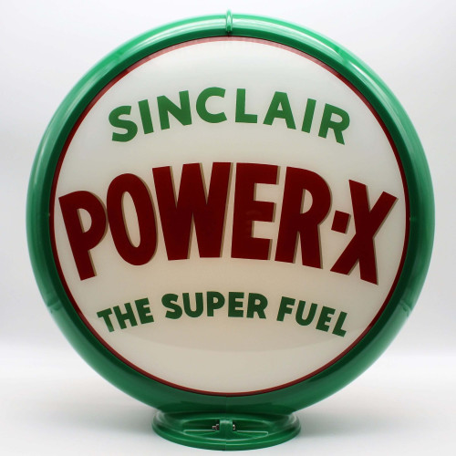 Sinclair Power-X Glass Gas Pump Globe Lamp - 16.5" x 18.75" x 8"