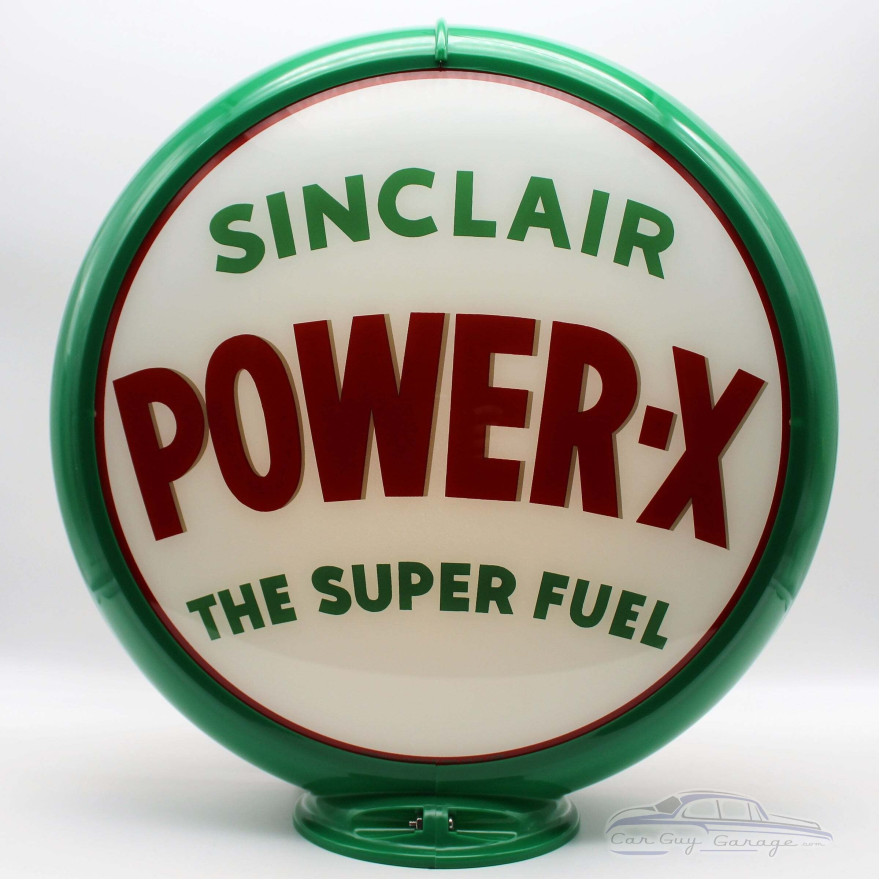 Sinclair Power-X Glass Gas Pump Globe Lamp - 16.5" x 18.75" x 8"