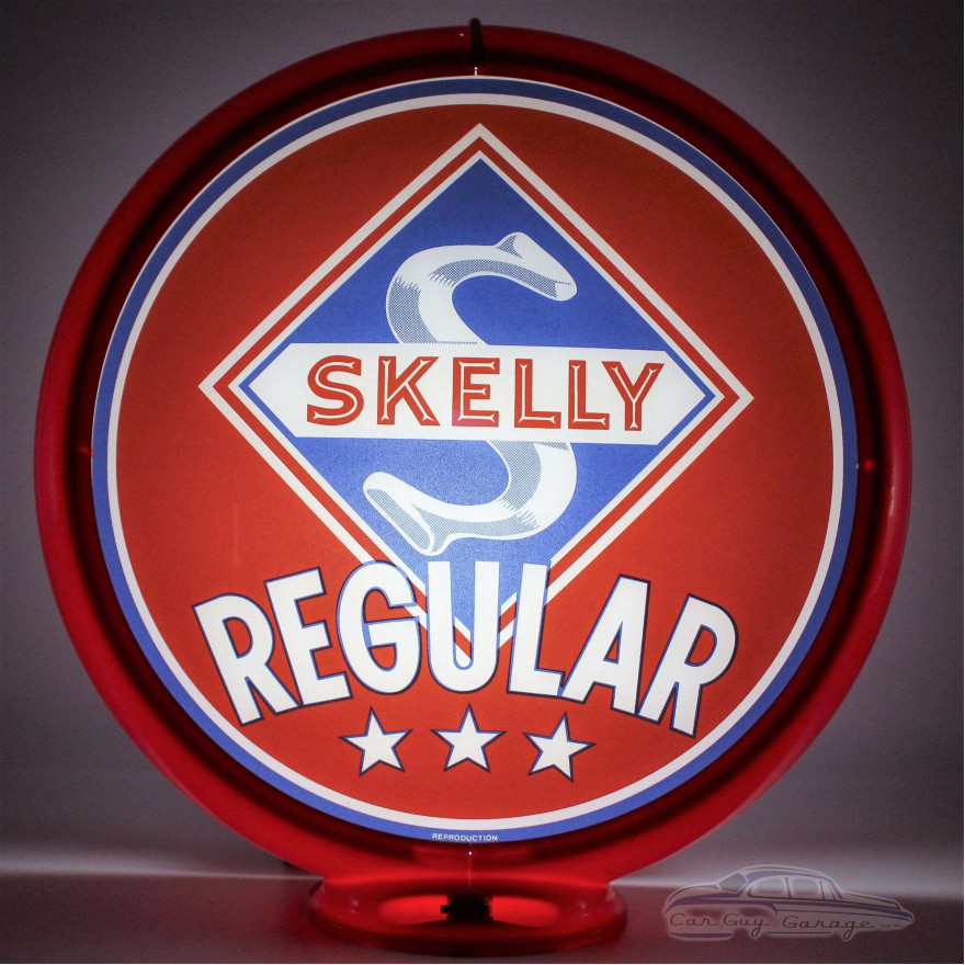Skelly Regular Gas Pump Globe Lamp Lighted - 16.5" x 18.75" x 8"
