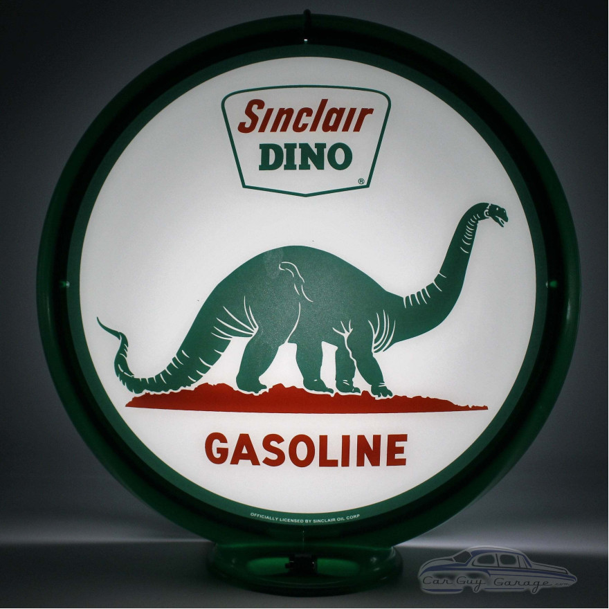 Sinclair Dino Gasoline Glass Gas Pump Globe Lamp - 16.5" x 18.75" x 8"