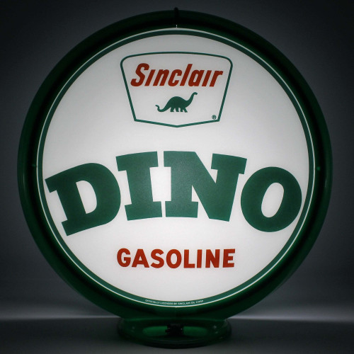 Sinclair Dino Gasoline Glass Gas Pump Globe Lamp - 16.5" x 18.75" x 8"
