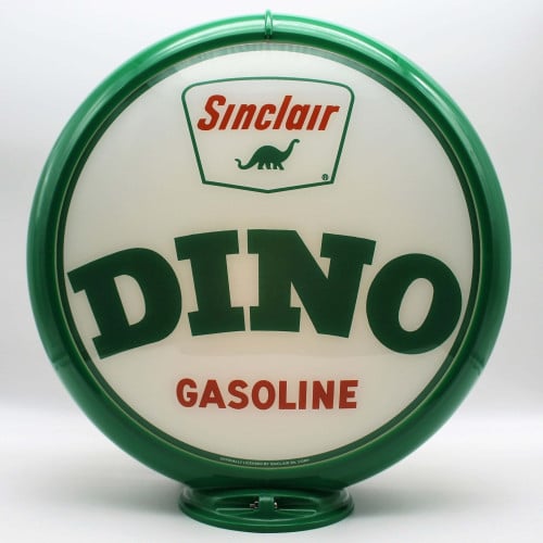 Sinclair Dino Gasoline Glass Gas Pump Globe Lamp - 16.5" x 18.75" x 8"