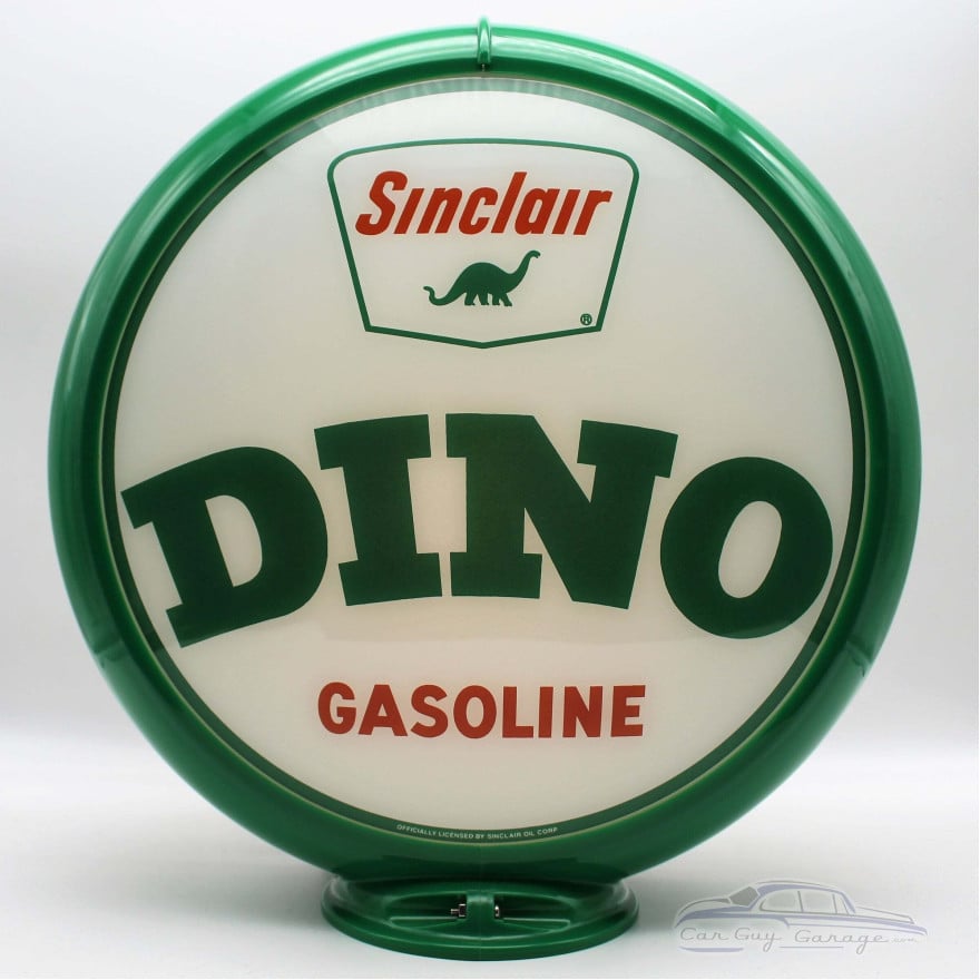 Sinclair Dino Gasoline Glass Gas Pump Globe Lamp - 16.5" x 18.75" x 8"
