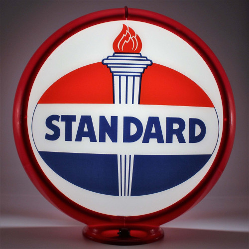 Standard Oil Torch & Oval Gas Pump Globe Lamp - 16.5" x 18.75" x 8"