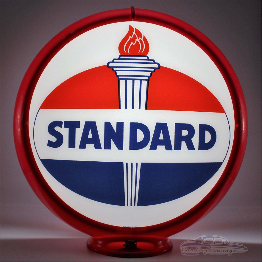 Standard Oil Torch & Oval Gas Pump Globe Lamp - 16.5" x 18.75" x 8"