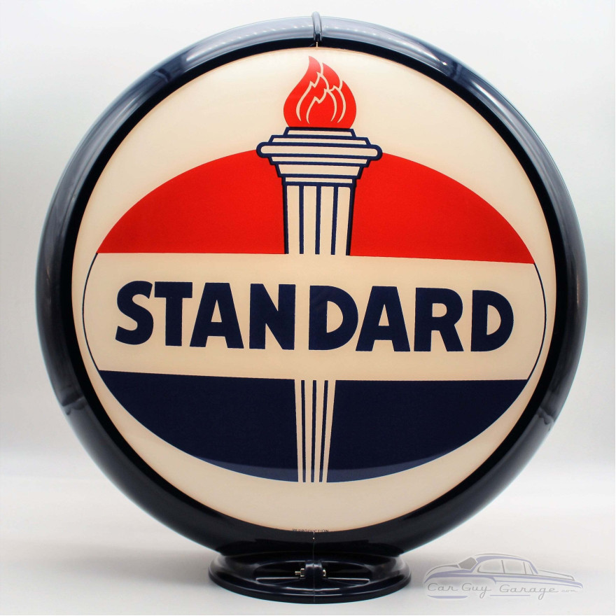 Standard Oil Torch & Oval Gas Pump Globe Lamp - 16.5" x 18.75" x 8"