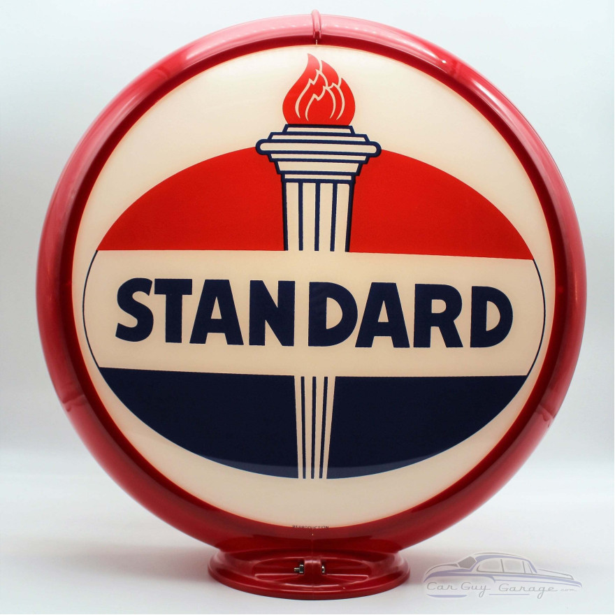 Standard Oil Torch & Oval Gas Pump Globe Lamp - 16.5" x 18.75" x 8"