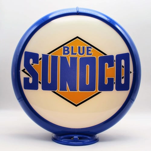 Blue Sunoco Black Diamond Gas Pump Globe Lamp - 16.5" x 18.75" x 8"