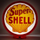 Shell Super-Shell Glass Gas Pump Globe Lamp - 16.5" x 18.75" x 8"