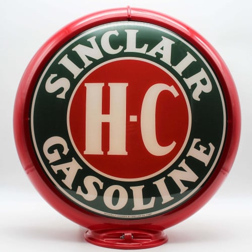 Sinclair H-C Gasoline Glass Pump Globe Lamp - 16.5" x 18.75" x 8"
