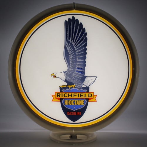 Richfield Hi-Octane Glass Gas Pump Globe Lamp - 16.5" x 18.75" x 8"