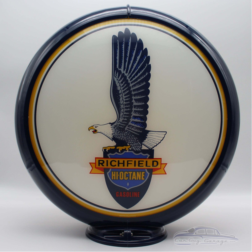 Richfield Hi-Octane Glass Gas Pump Globe Lamp - 16.5" x 18.75" x 8"