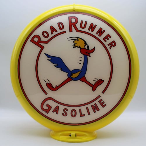 Road Runner Gasoline Glass Pump Globe Lamp - 16.5" x 18.75" x 8"