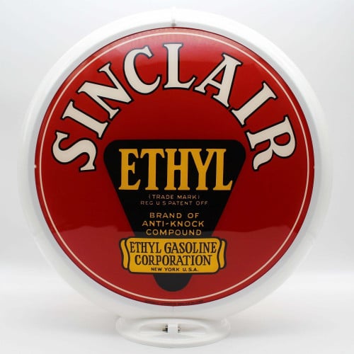 Sinclair Ethyl Glass Gas Pump Globe Lamp - 16.5" x 18.75" x 8"