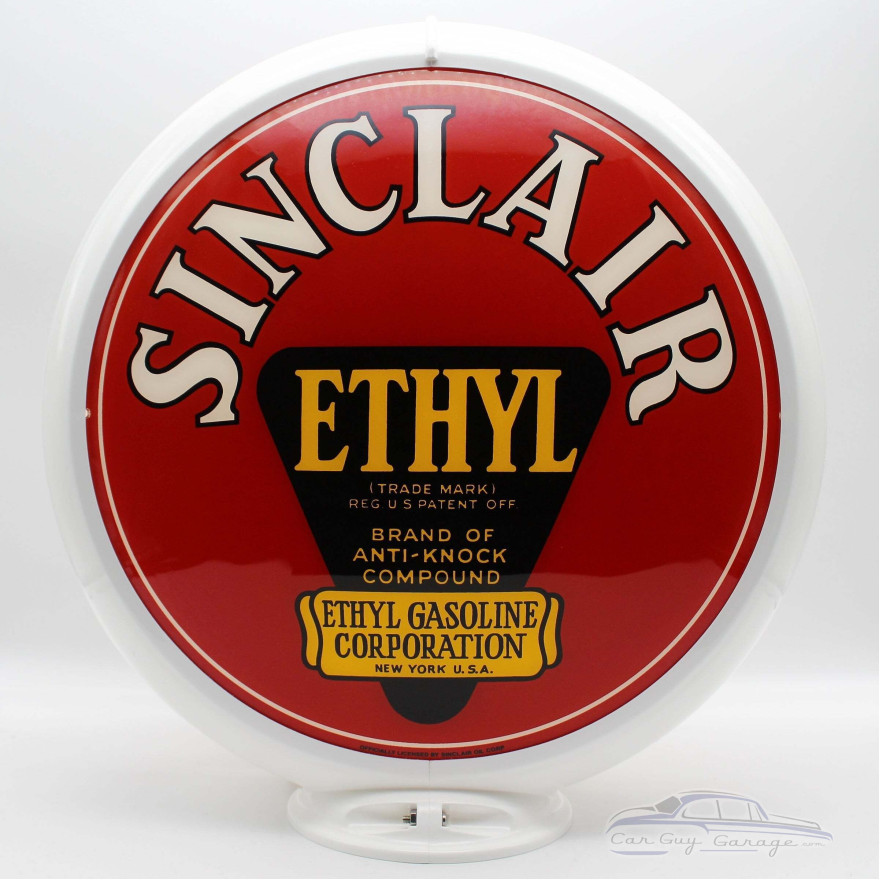 Sinclair Ethyl Glass Gas Pump Globe Lamp - 16.5" x 18.75" x 8"