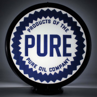 Pure Oil Double-Sided Gas Pump Globe Lamp - 16.5" x 18.75" x 8"