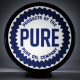 Pure Oil Double-Sided Gas Pump Globe Lamp - 16.5" x 18.75" x 8"