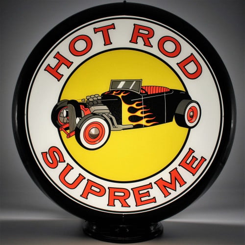 Hot Rod Supreme Glass Gas Pump Globe Lamp - 16.5" x 18.75" x 8"