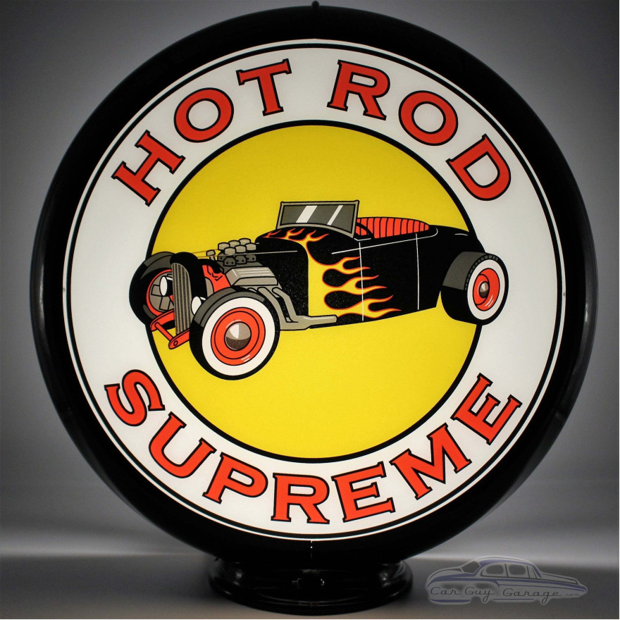 Hot Rod Supreme Glass Gas Pump Globe Lamp - 16.5" x 18.75" x 8"