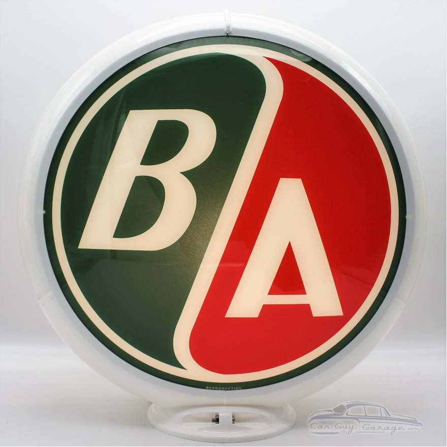 BA British American Glass Gas Pump Globe Lamp - 16.5" x 18.75" x 8"