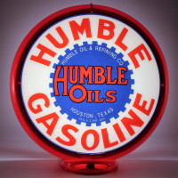 Humble Oils Gasoline Glass Gas Pump Globe Lamp - 16.5" x 18.75" x 8"
