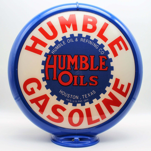 Humble Oils Gasoline Glass Gas Pump Globe Lamp - 16.5" x 18.75" x 8"