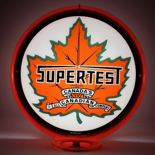 Supertest Maple Leaf Glass Gas Pump Globe Lamp - 16.5" x 18.75" x 8"