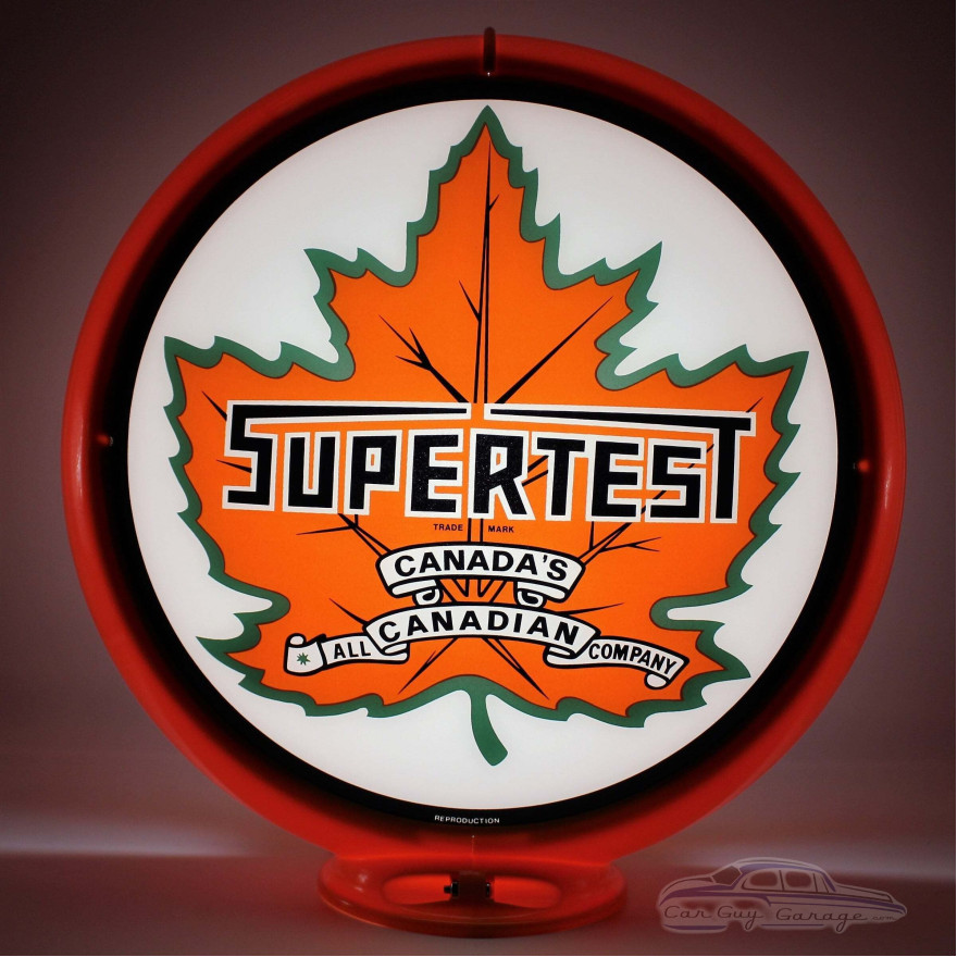 Supertest Maple Leaf Glass Gas Pump Globe Lamp - 16.5" x 18.75" x 8"