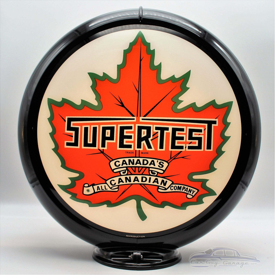 Supertest Maple Leaf Glass Gas Pump Globe Lamp - 16.5" x 18.75" x 8"