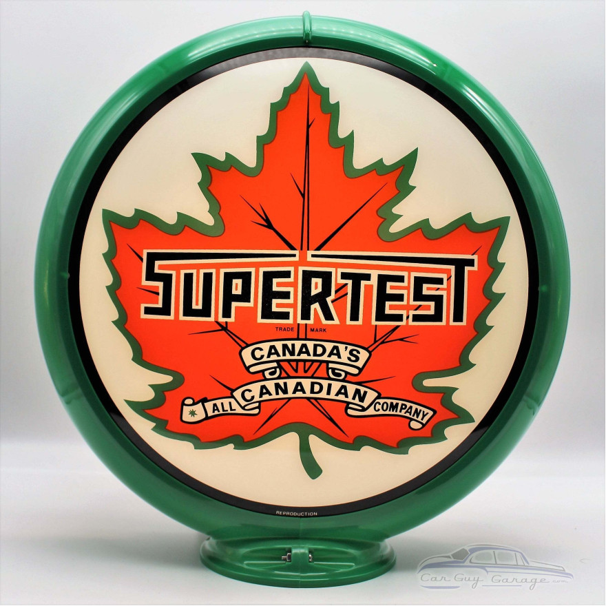 Supertest Maple Leaf Glass Gas Pump Globe Lamp - 16.5" x 18.75" x 8"