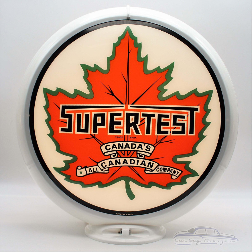 Supertest Maple Leaf Glass Gas Pump Globe Lamp - 16.5" x 18.75" x 8"