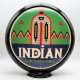 Indian Gasoline Glass Gas Pump Globe Lamp - 16.5" x 18.75" x 8"