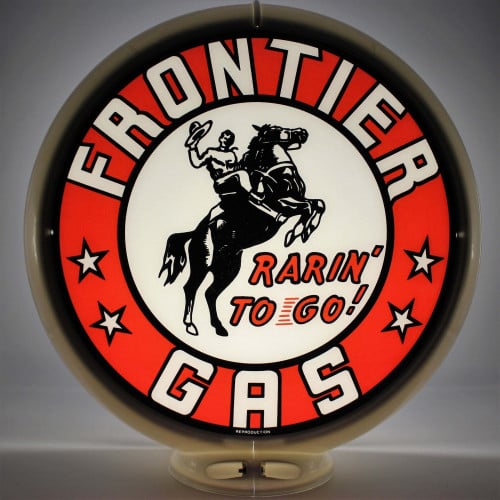Frontier Gas Pump Glass Globe Lamp - 16.5" x 18.75" x 8"
