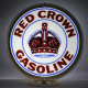 Red Crown Gasoline Glass Gas Pump Globe Lamp - 16.5" x 18.75" x 8"