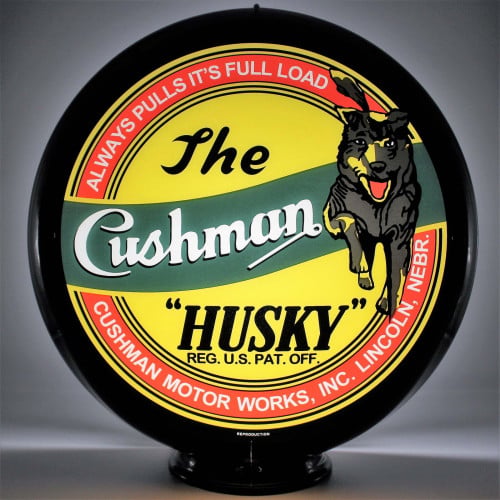 Cushman Husky Glass Gas Pump Globe Lamp - 16.5" x 18.75" x 8"
