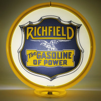 Richfield Gasoline Glass Gas Pump Globe Lamp - 16.5" x 18.75" x 8"