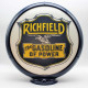 Richfield Gasoline Glass Gas Pump Globe Lamp - 16.5" x 18.75" x 8"