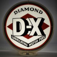Diamond D-X Glass Gas Pump Globe Lamp - 16.5" x 18.75" x 8"