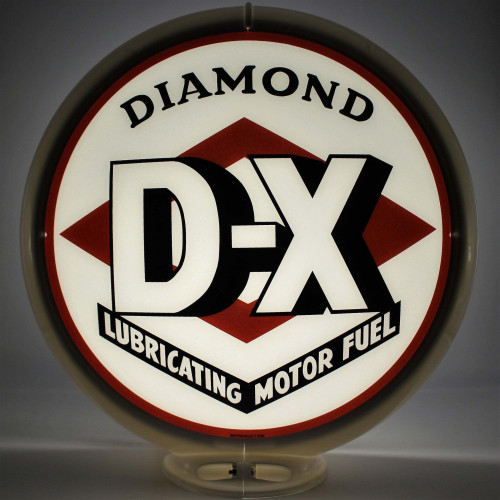 Diamond D-X Glass Gas Pump Globe Lamp - 16.5" x 18.75" x 8"