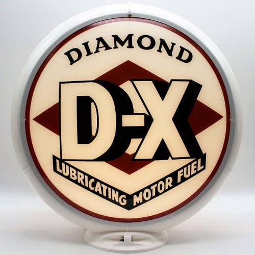 Diamond D-X Glass Gas Pump Globe Lamp - 16.5" x 18.75" x 8"