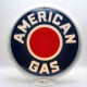 American Gas Red Dot Glass Globe Lamp - 16.5" x 18.75" x 8"