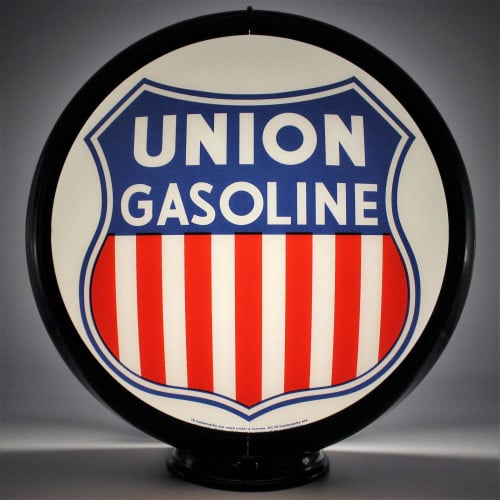 Union Gasoline Shield Glass Gas Pump Globe Lamp - 16.5" x 18.75" x 8"