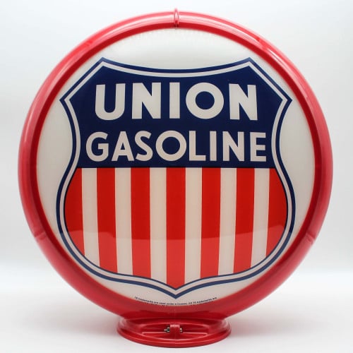 Union Gasoline Shield Glass Gas Pump Globe Lamp - 16.5" x 18.75" x 8"