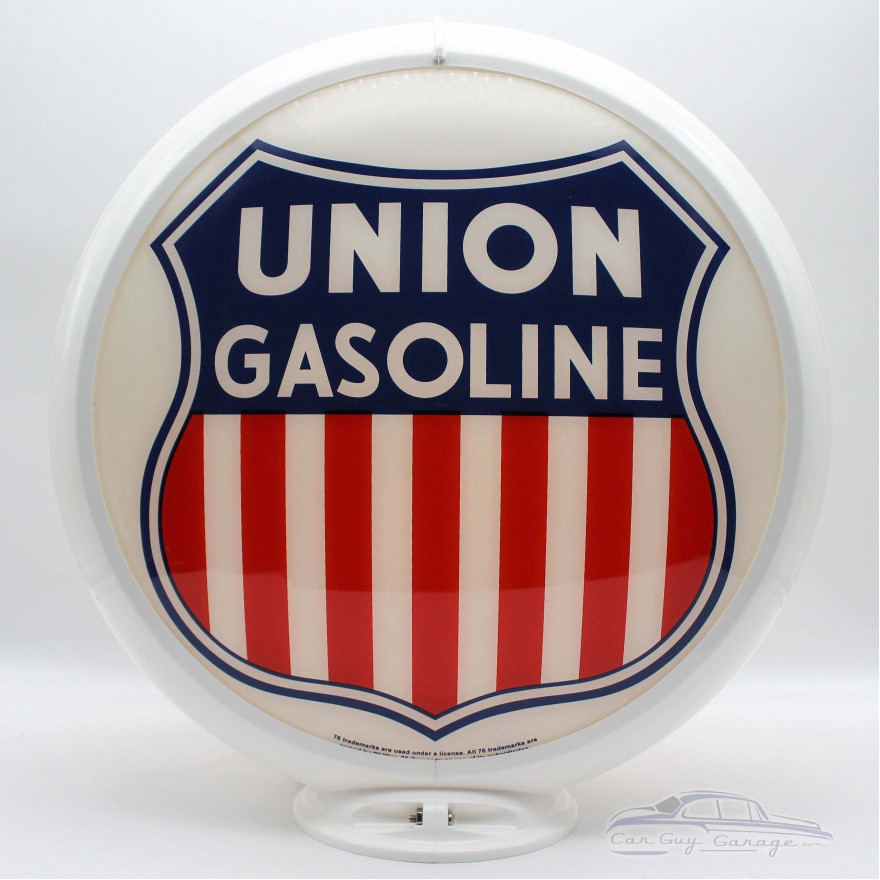Union Gasoline Shield Glass Gas Pump Globe Lamp - 16.5" x 18.75" x 8"