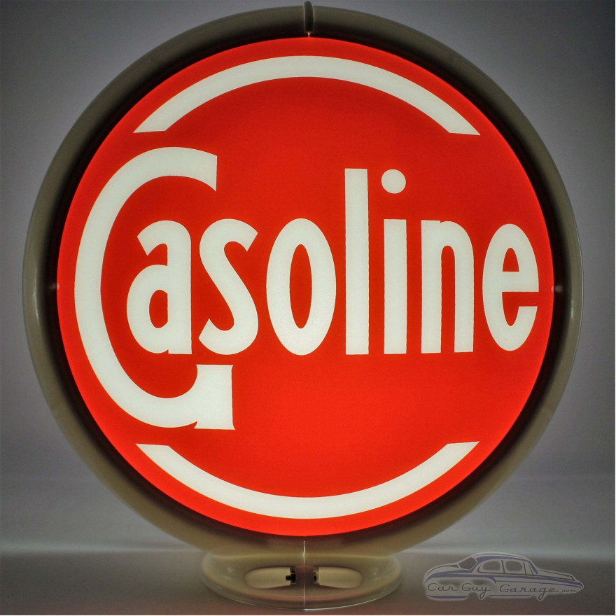 Gasoline Glass Gas Pump Globe Lamp - 16.5" x 18.75" x 8"